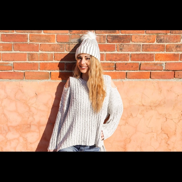 Boutique Cold Shoulder Sweater - Picture 4 of 4